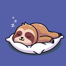 可爱树懒矢量卡通画儿童插画