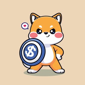 可爱秋田犬矢量卡通插画