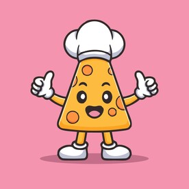 可爱奶酪人矢量卡通插画