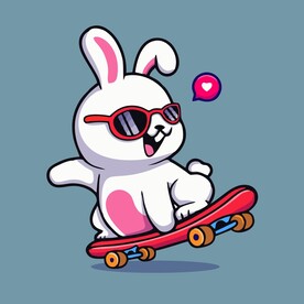 可爱小兔子矢量卡通插画