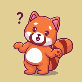 可爱小浣熊矢量卡通插画