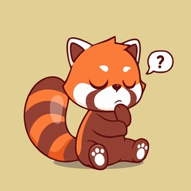 可爱小浣熊矢量卡通插画