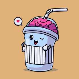 可爱奶茶矢量卡通画儿童插画