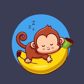 可爱小猴矢量卡通插画