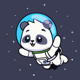 可爱熊猫矢量卡通插画