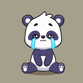 可爱熊猫矢量卡通插画