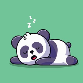 可爱熊猫矢量卡通插画