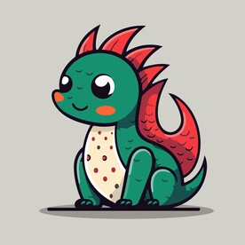 可爱恐龙矢量卡通插画