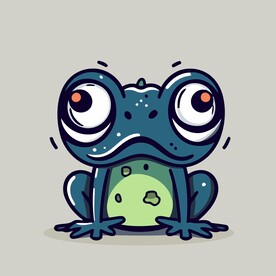 可爱青蛙矢量卡通插画