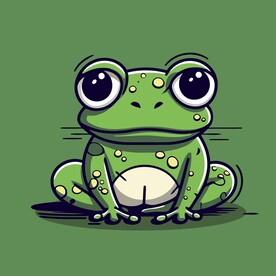 可爱青蛙矢量卡通插画