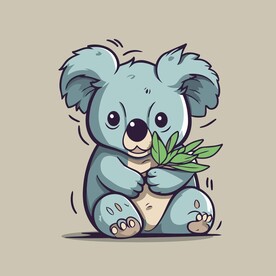 可爱树懒矢量卡通画儿童插画