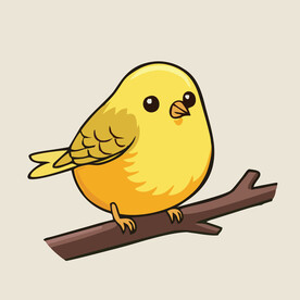 可爱小鸟矢量卡通画儿童插画