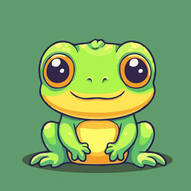 可爱青蛙矢量卡通画儿童插画