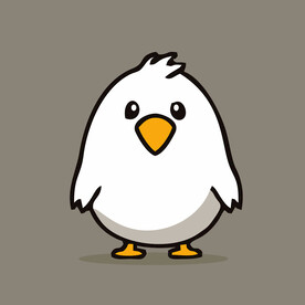 可爱小鸡矢量卡通画儿童插画