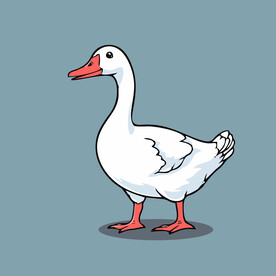 可爱小鸭矢量卡通画儿童插画