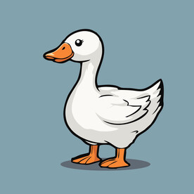 可爱小鸭矢量卡通画儿童插画