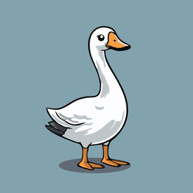 可爱小鸭矢量卡通画儿童插画