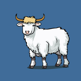 可爱小牛矢量卡通画儿童插画