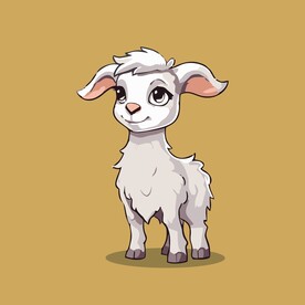 可爱小羊矢量卡通画儿童插画