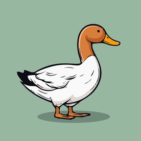 可爱小鸭矢量卡通画儿童插画