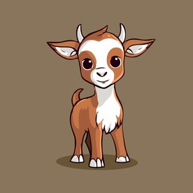 可爱小牛矢量卡通画儿童插画