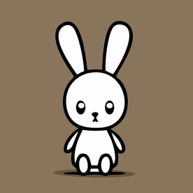 可爱小兔子矢量卡通画儿童插画