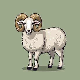 可爱小羊矢量卡通画儿童插画