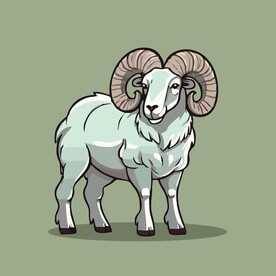 可爱小羊矢量卡通画儿童插画