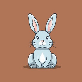 可爱小兔子矢量卡通画儿童插画