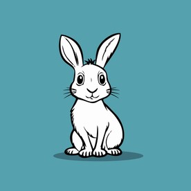 可爱小兔子矢量卡通画儿童插画