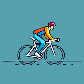 骑车运动员公路车矢量图