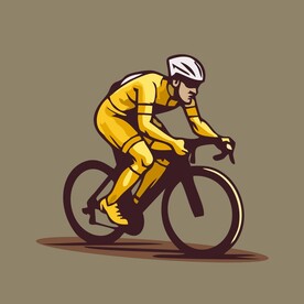 骑车运动员公路车矢量图