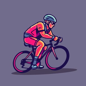 骑车运动员公路车矢量