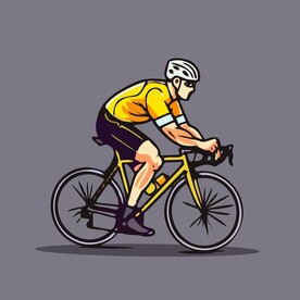 骑车运动员公路车矢量