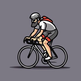 骑车运动员公路车矢量