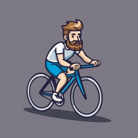 骑车运动员公路车矢量