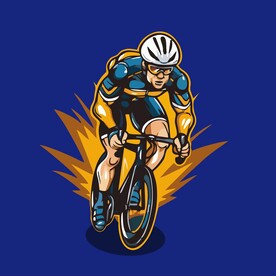 骑车运动员公路车矢量
