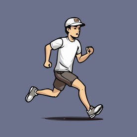 跑步的女孩晨跑田径运动员矢量