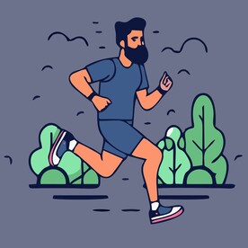 跑步的女孩晨跑田径运动员矢量