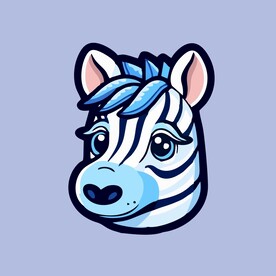 可爱斑马矢量卡通画儿童插画图片