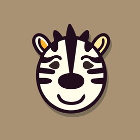 可爱斑马矢量卡通画儿童插画图片