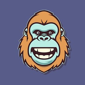 可爱猴子矢量卡通画儿童插画图片