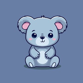 可爱考拉矢量卡通画儿童插画图片