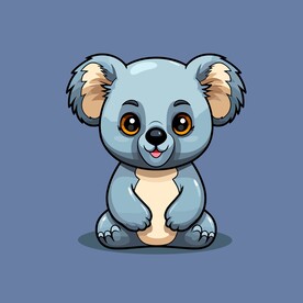 可爱考拉矢量卡通画儿童插画图片