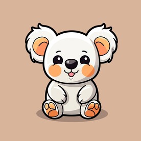 可爱考拉矢量卡通画儿童插画图片