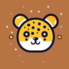 可爱猎豹矢量卡通画儿童插画图片