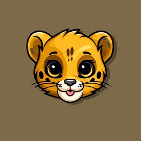 可爱猎豹矢量卡通画儿童插画图片