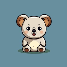 可爱树懒矢量卡通画儿童插画图片