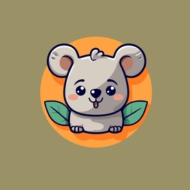 可爱树懒矢量卡通画儿童插画图片