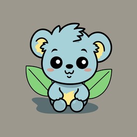 可爱树懒矢量卡通画儿童插画图片